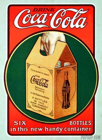 Coca-Cola six-pack intro ad, 1924