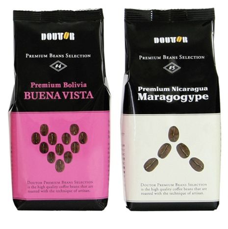 Doutor: coffee beans design by the Japanese studio Eight