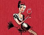 French Maid Wine cute label design