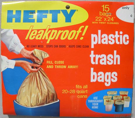 Hefty Plastic Trash Bags, 1960’s