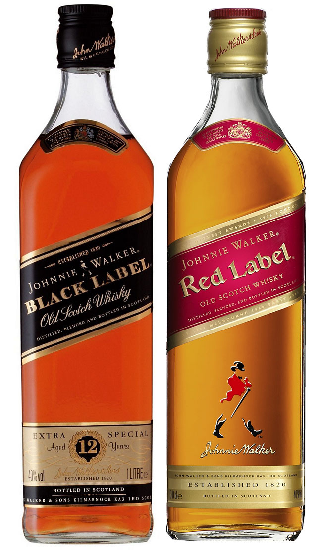  the packaging of Diageo's Johnnie Walker Black Label whisky brand