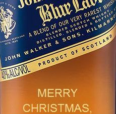 Johnnie Walker Blue Label Offers сomplimentary bottle engraving for the holidays
