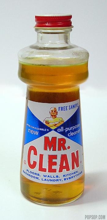 Mr. Clean sample bottle, 1958