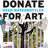 Eco art: plastic bottle installation in NYC