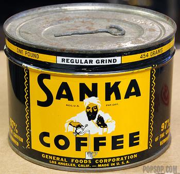 Sanka coffee tin from the 1940s