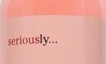 "Blank canvas" label of Seriously Vodka bottle