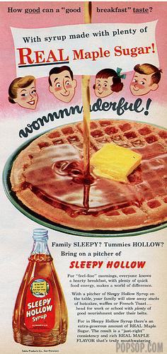 Sleepy Hollow Syrup Ad, 1955