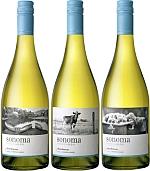 Sonoma wine: black-and-white photographs in the label design