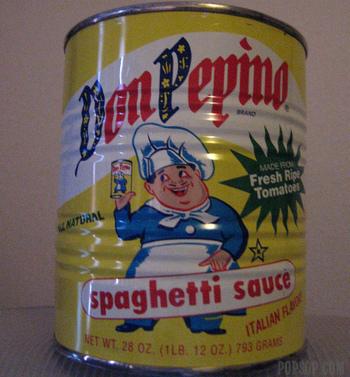 Vintage can of Don Pepino tomato sauce